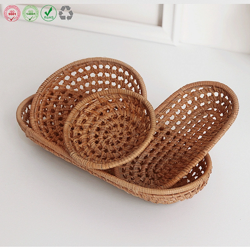 Woven Rattan Wicker Tray