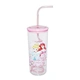  China factory plastic water bottle  plastic  juicy bottle with straw