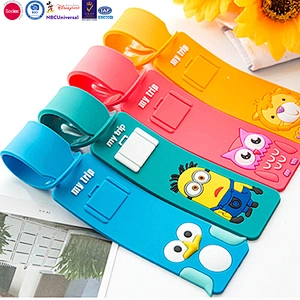Cartoon PVC rubber luggage tag