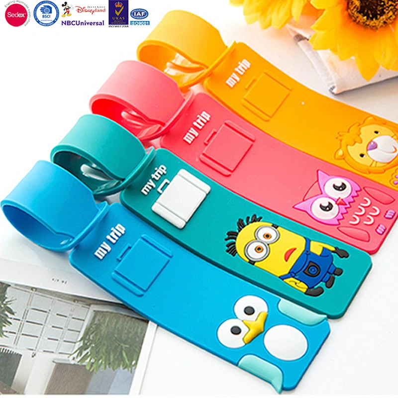 Cartoon PVC rubber luggage tag
