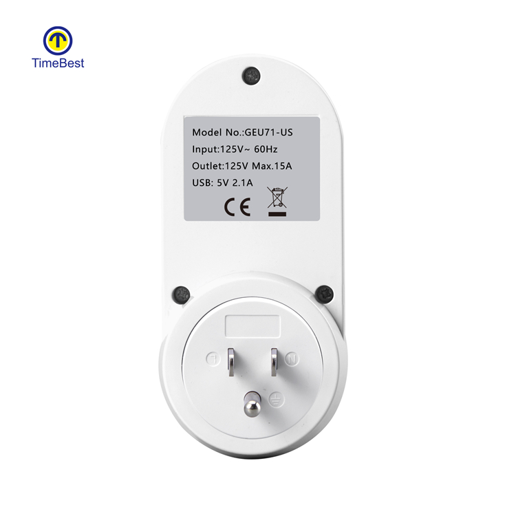 Home Travel Dual Usb Timer 9V UsSB Outlet Power Adapter