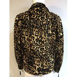 Men's animal print zipper jacket