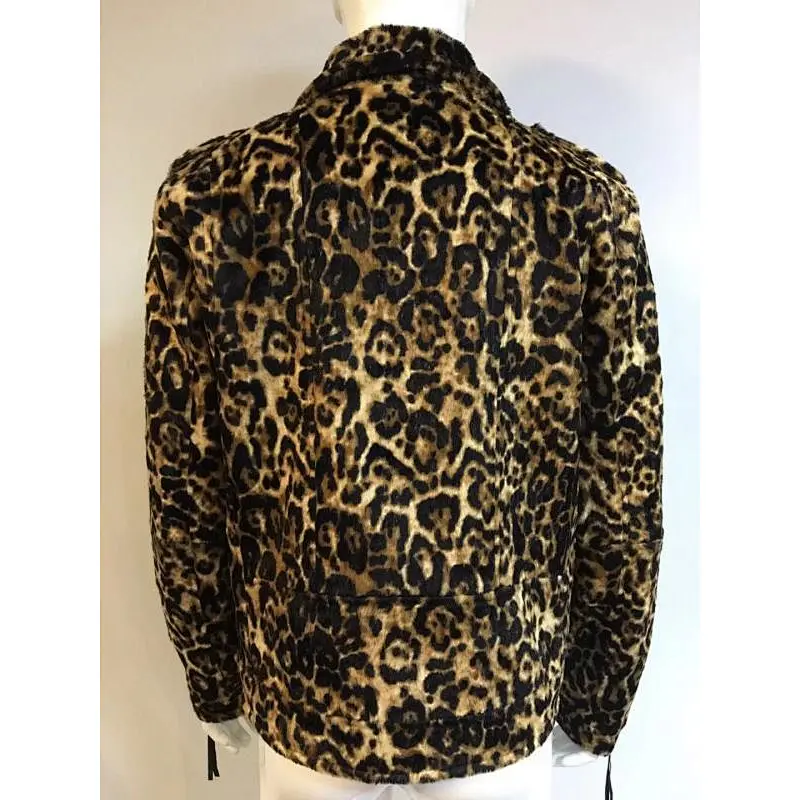 Men's animal print zipper jacket