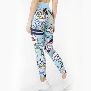 Women's 2021 new design cool summer printing yoga bra with pants set
