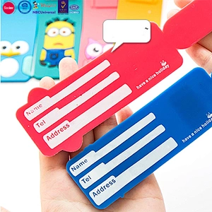 Cartoon PVC rubber luggage tag