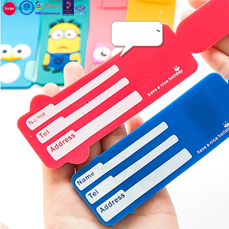 Cartoon PVC rubber luggage tag