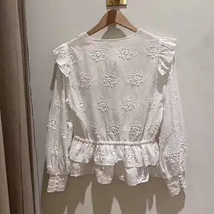 Jacquard Women Long Sleeve Blouse