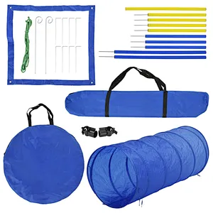 Backyard Competitive Dog Agility Training Kit Obstacle Course Equipment