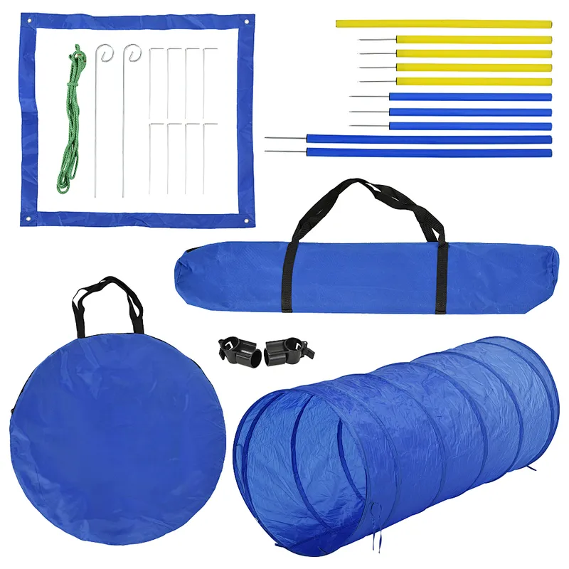 Backyard Competitive Dog Agility Training Kit Obstacle Course Equipment