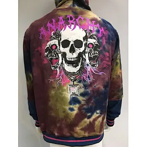 Men's  high quality hoodie in full silk printing and rubber printing