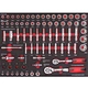 74PCS 3/8"& 1/2"Socket set Soket set Ratchet EVA inlay universal joint Black Red 74 PCS Spark Plug socket