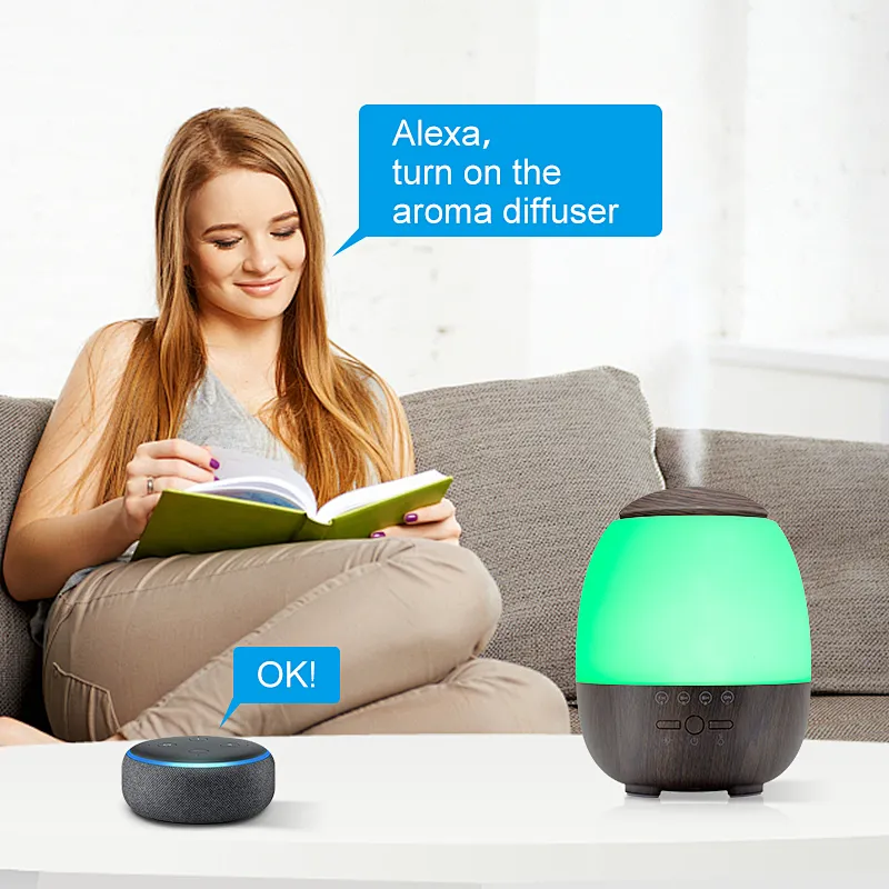 The Newest Wood Of WIFI essential oil Diffuser Air ultrasonic  Humidifier