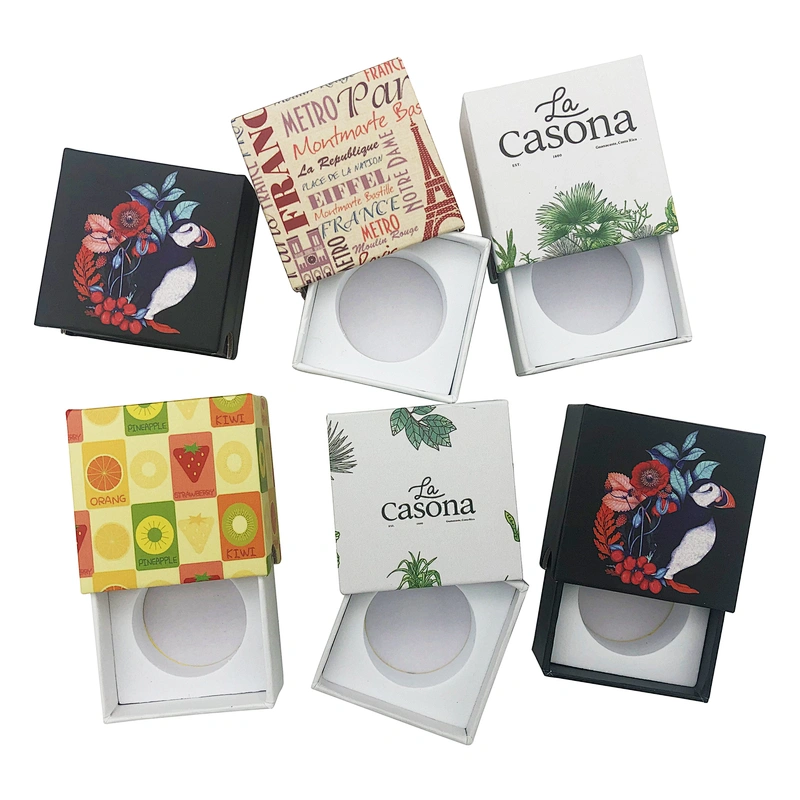 Factory price customized packaging box with the logo of 5ml/7ml/9ml glass jar packaging