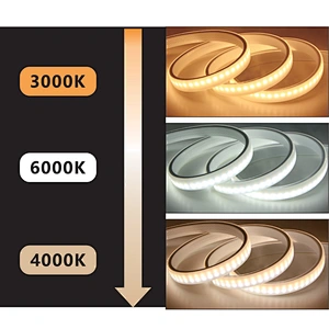 AC230V LED Strip Light Double Color Near Sinks CCT Diffuse Eye-friendly Two Line Anti-Dazzling Lighting