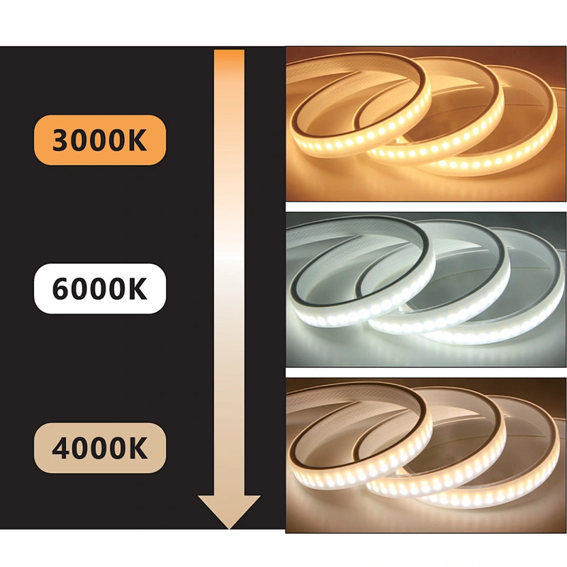 AC230V LED Strip Light Double Color Near Sinks CCT Diffuse Eye-friendly Two Line Anti-Dazzling Lighting