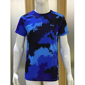 Men's high quality nylon spandex printing yoga gym top