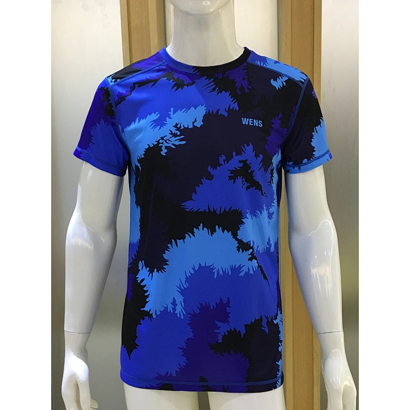 Men's high quality nylon spandex printing yoga gym top