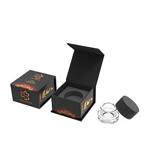 Luxury concentrate wax container glass bottle jar packaging paper boxes with foam insert