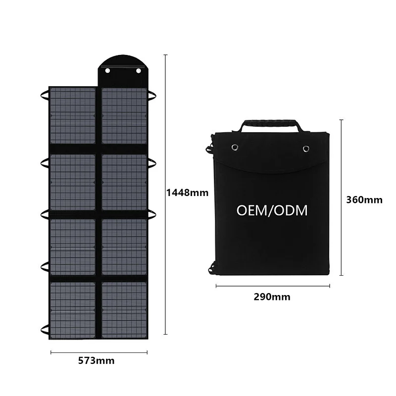 Green Energy Hot Selling Folding Solar Blanket 100W 200W Fast Charging Sun Power