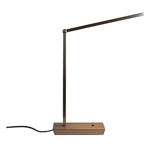 Brushed nickel LED table lamp