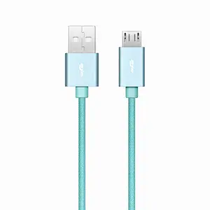 USB2.0 A to Micro braiding sky blue color