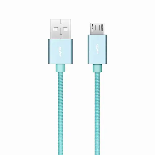 USB2.0 A to Micro braiding sky blue color