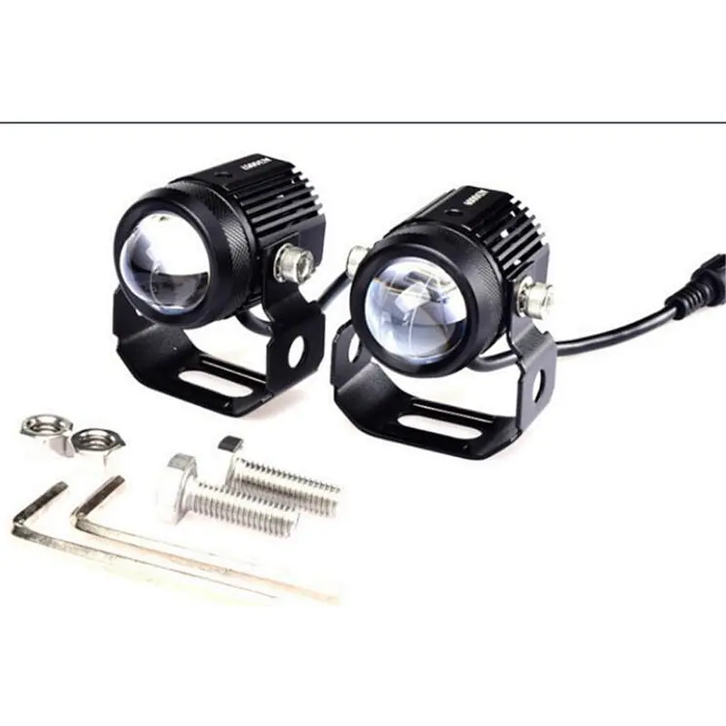 High Brightness DC12-24V motor 15w led headlight dual color for motorcycle