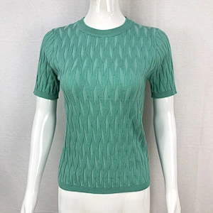 Summer 70%viscose30%nylon knitting sweater t-shirt casaul fashion women girl knitwear