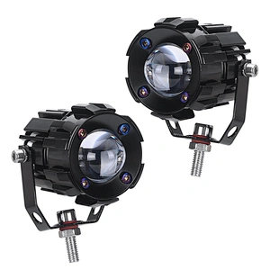 Motorcycle LED Fog Light 3000K Amber Yellow 6500K White Driving Lights 20W 3000lm IP65 High Low Beam Avoiding Blinding Driver Spot Light DRL for Jeep Car SUV