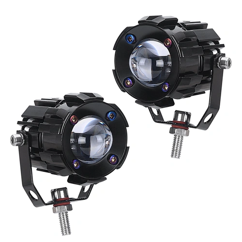 Motorcycle LED Fog Light 3000K Amber Yellow 6500K White Driving Lights 20W 3000lm IP65 High Low Beam Avoiding Blinding Driver Spot Light DRL for Jeep Car SUV