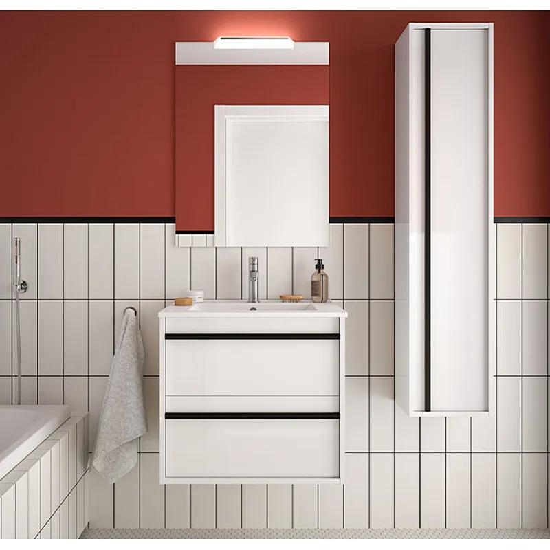 London 01 1200*460mm double basin white bathroom cabinet