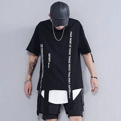Men's hip hop dance streetwear t shirt