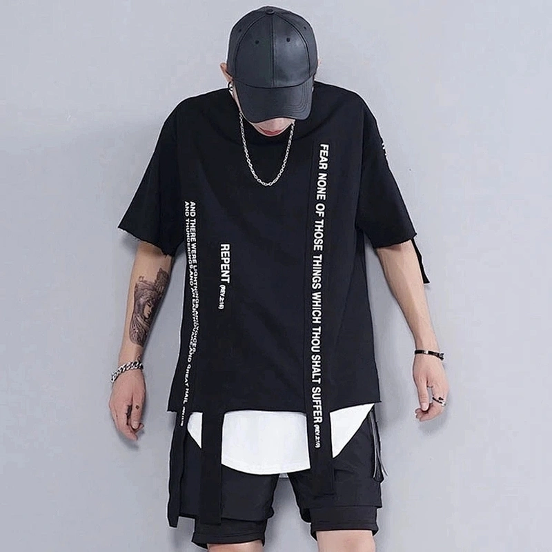 Men's hip hop dance streetwear t shirt