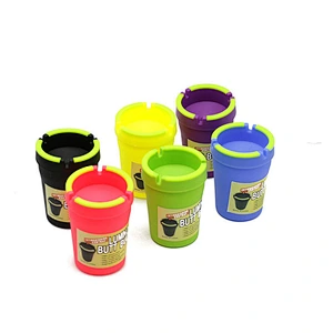 Custom Plastic Butt Bucket Luminous Car Ashtray