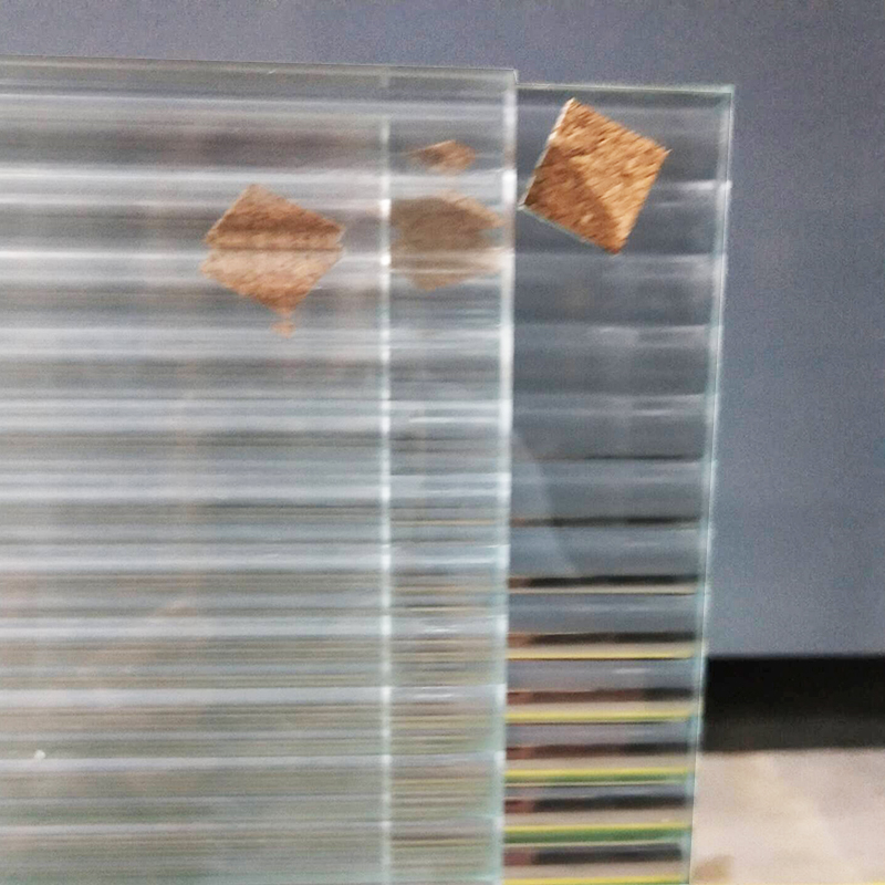 Klare gehärtete Textur gemusterte Schilf geriffelte dekorative Glas