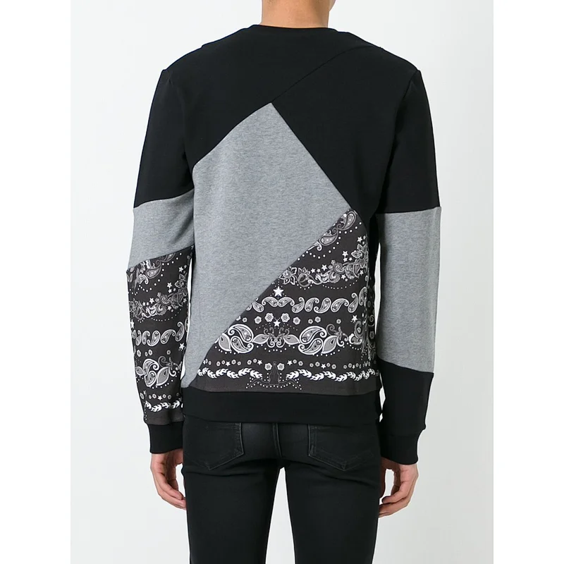 Men's patchwork printing sweatershirt