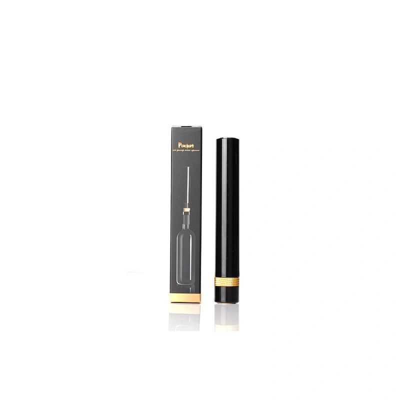 Pocket air pump wine opener gold