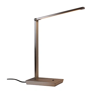 Brushed nickel LED table lamp
