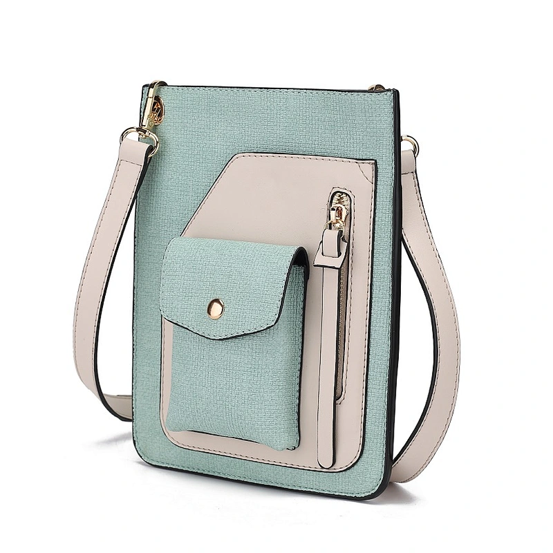 2021 pu color new embroidered small women's bag mobile phone bag