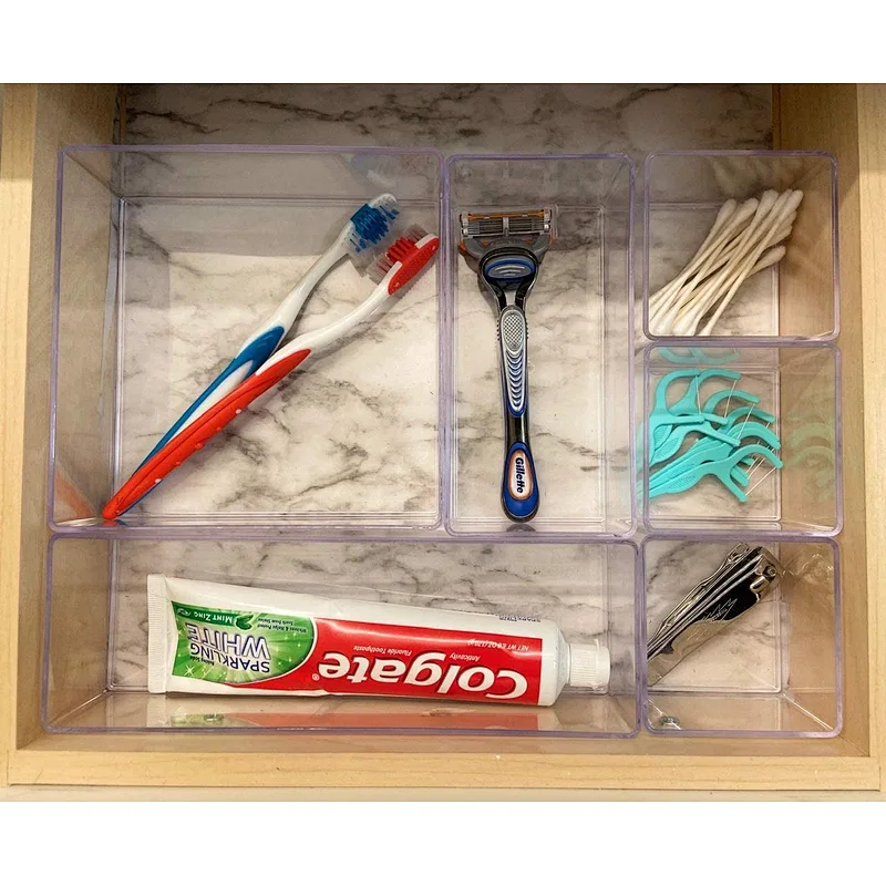 Stackable Clear Tabletap Drawer Organizer Set