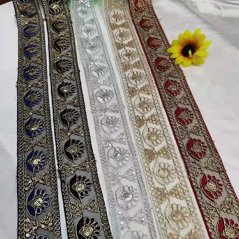 embroidery sequins tape trimming