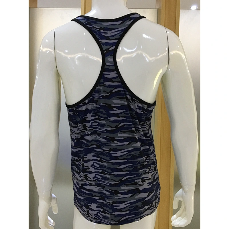 Men's high elastic sublimation printing sports gym  tank top