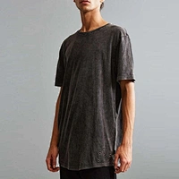 Men's short sleeves acid washed streetwear of oversized T Shirt  with metal eyelets