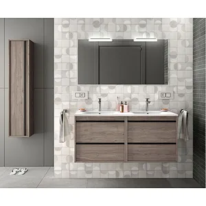 London 01 1200*460mm double basin white bathroom cabinet