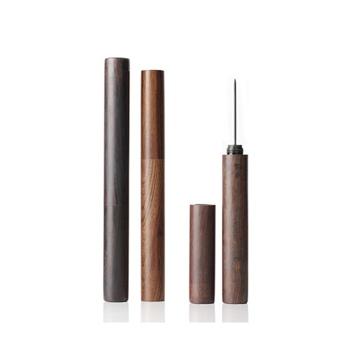 Wooden Air Pump Wine Opener Silver