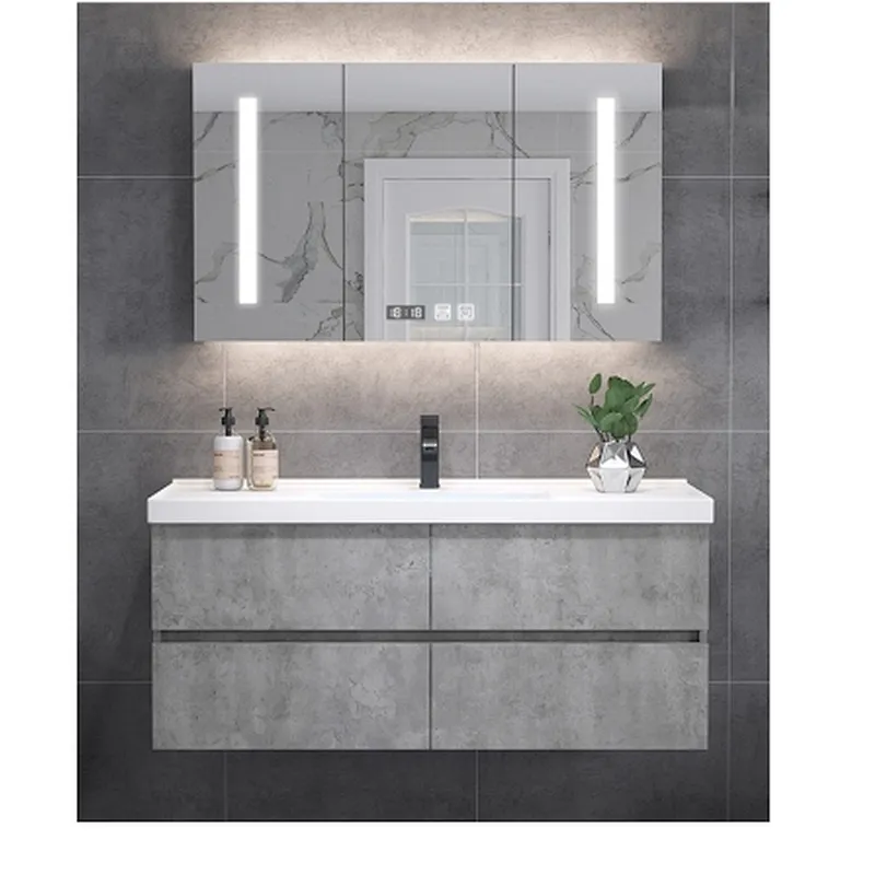 Barton 01 modern grey bathroom cabinets