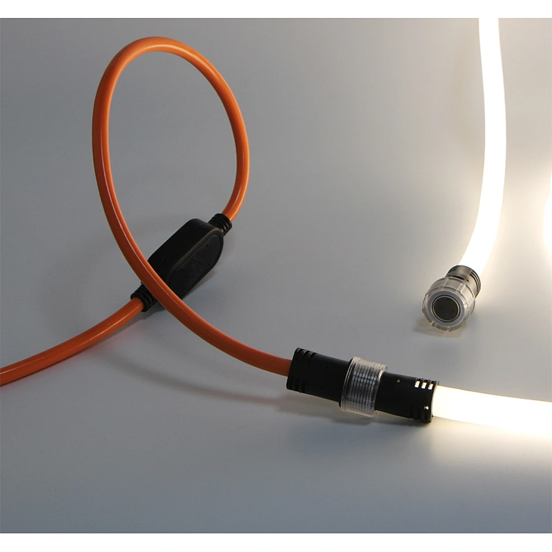 Bend Vertically Nonlinear Lighting 360 Degree LED Neon Flex Round With DIY Linkable Connector Free Bendable Flexible Rope Light
