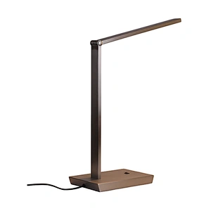 Brushed nickel LED table lamp
