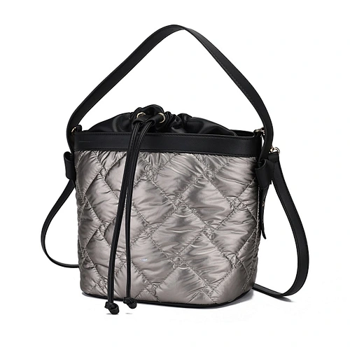 Quality nylon Women handbag Fashion Design quilted lightweight ladies pu tote bags