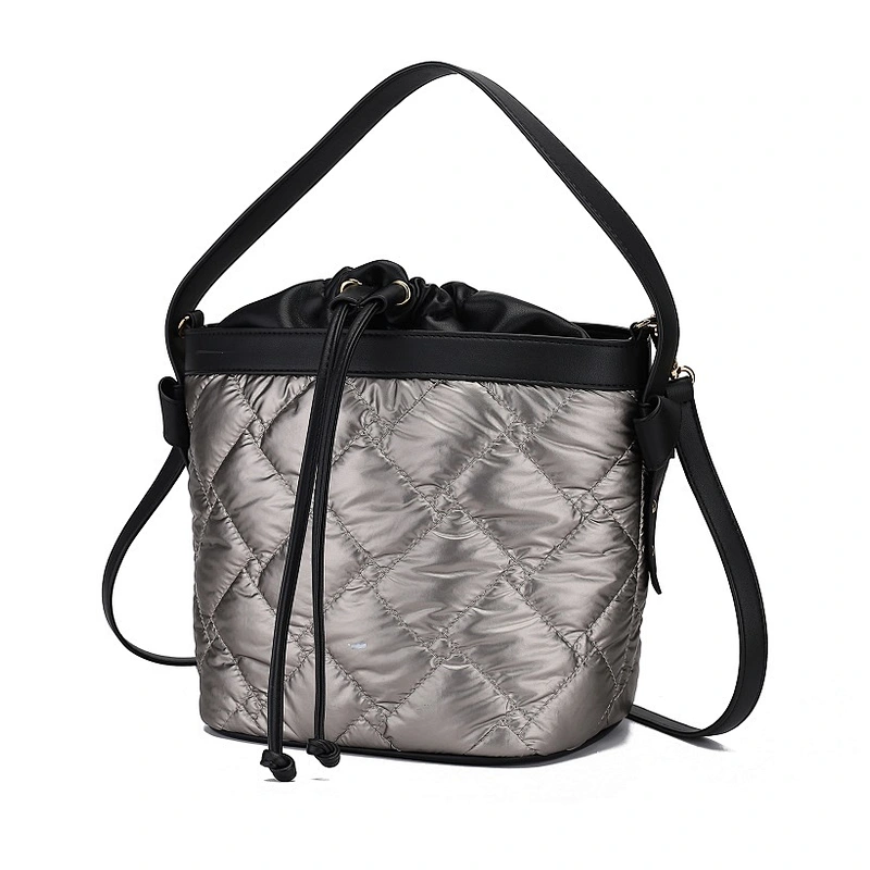 Quality nylon Women handbag Fashion Design quilted lightweight ladies pu tote bags